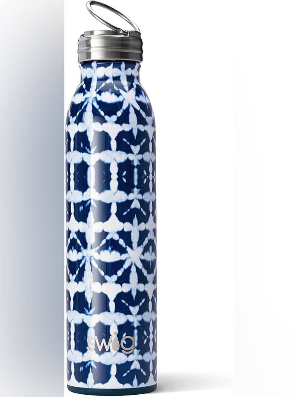 Swig Navy Blue Patterned Insulated Bottle